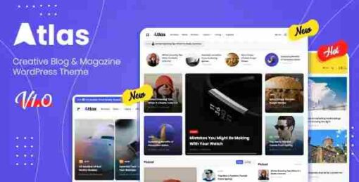Atlas Theme GPL Creative Blog & News WordPress Theme