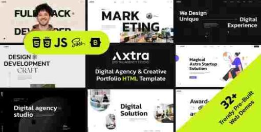 Axtra Theme GPL Digital Agency Creative Portfolio Theme