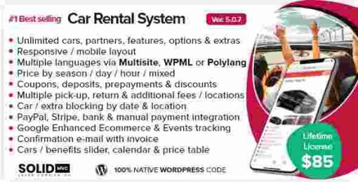 Car Rental System Native WordPress Plugin GPL