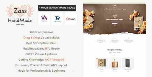 Zass Theme GPL WooCommerce Theme for Handmade Artists & Artisans