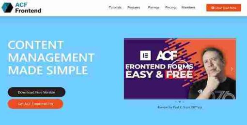 ACF Frontend Pro GPL Content Management Plugin