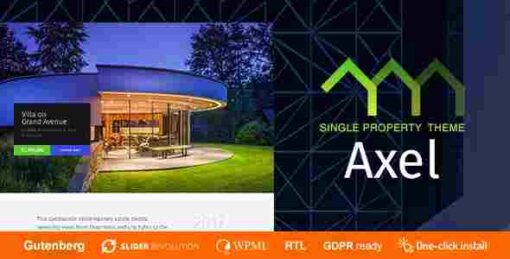 Axel Theme GPL Single Property Real Estate Theme