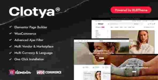 Clotya Theme GPL Fashion Store eCommerce Theme