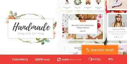Handmade Shop Theme GPL Handicraft Blog & Store Creative WordPress Theme