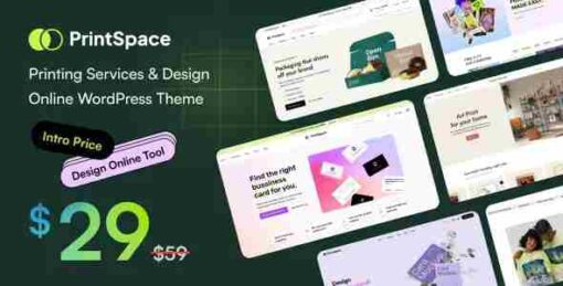 PrintSpace Theme GPL Printing Services & Design Online WooCommerce WordPress theme