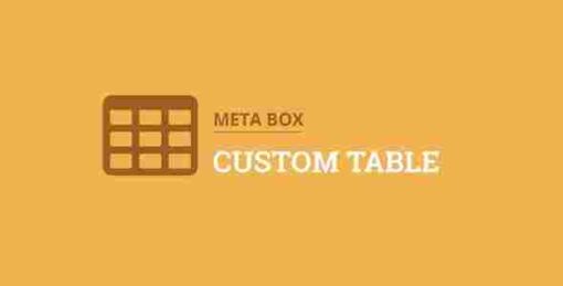 Meta Box Custom Table Addon GPL Plugin