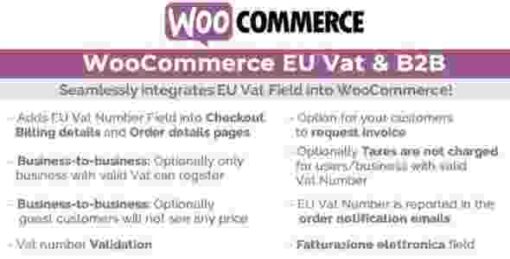 WooCommerce Eu Vat & B2B GPL Plugin