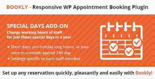Bookly Special Days Addon GPL