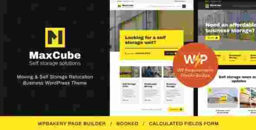 MaxCube Theme GPL Moving & Self Storage Relocation Business WordPress Theme