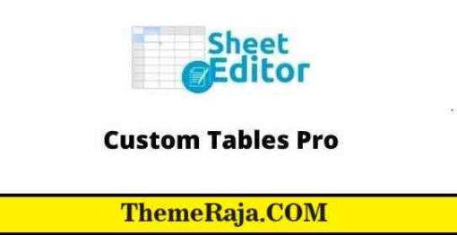 WP Sheet Editor Custom Tables Pro Addon GPL