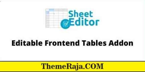 WP Sheet Editor Editable Frontend Tables Addon GPL