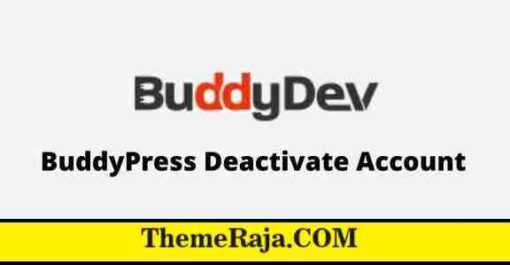 BuddyPress Deactivate Account GPL