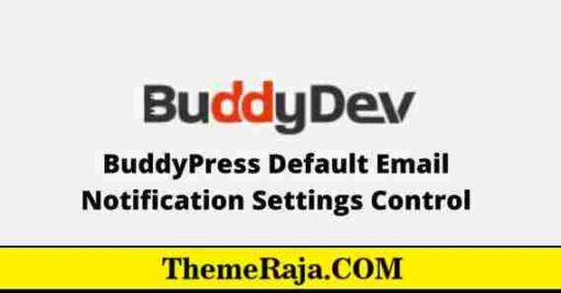 BuddyPress Default Email Notification Settings Control GPL