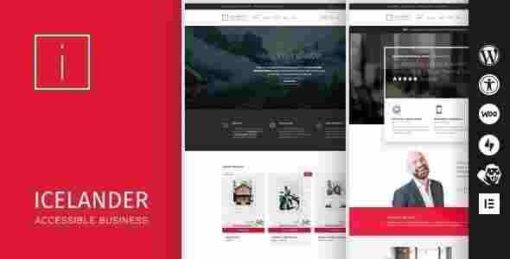 Icelander Theme GPL Portfolio & WooCommerce WordPress Theme