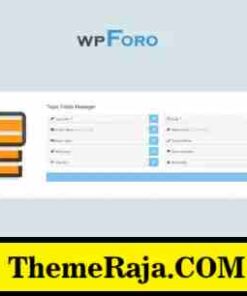 WPForo Topic Custom Fields GPL