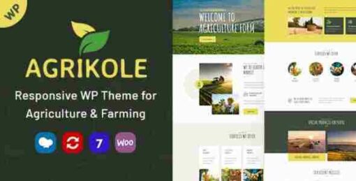 Agrikole Theme GPL Responsive WordPress Theme for Agriculture & Farming