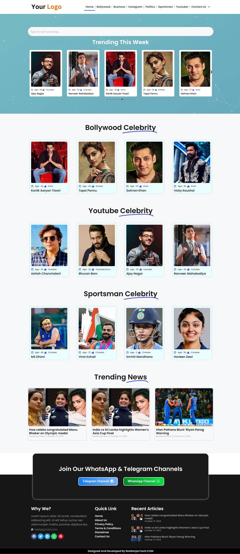 Biography Theme Website Design Amazing Look & Better Speed Ranking 5 Biography Theme Website Design Amazing Look & Better Speed
