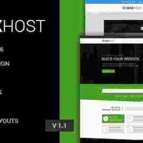 MaxHost Theme GPL Web Hosting, WHMCS and Corporate Business WP Website