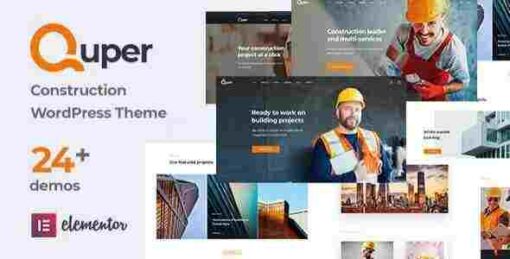 Quper Theme GPL Construction and Architecture WordPress Theme