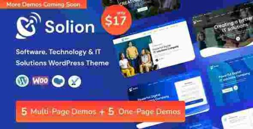 Solion Theme GPL Technology & IT Solutions WordPress Website