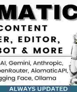 Aiomatic GPL AI Content Writer, Editor, ChatBot & AI Toolkit