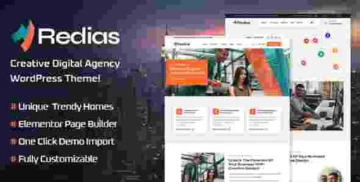 Redias Theme GPL Creative Digital Agency WordPress Theme