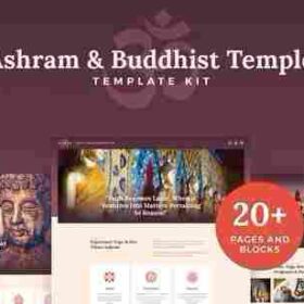 Vihara Elementor Template Kit GPL Ashram & Oriental Buddhist Temple Kit
