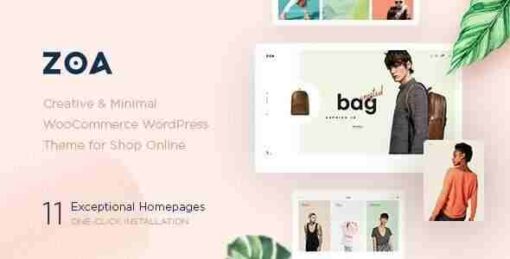Zoa Theme GPL Minimalist Elementor WooCommerce Theme