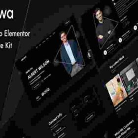 Awa Template Kit GPL Dark Portfolio Elementor