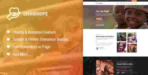Charihope Theme GPL Charity and Donation WordPress Theme