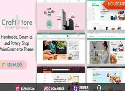 CraftXtore Theme GPL Handmade, Ceramics and Pottery Shop WooCommerce Theme