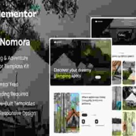 Nomora Template Kit GPL Glamping & Adventure Elementor Template Kit