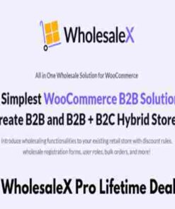 WholesaleX Pro Lifetime Deal WooCommerce B2B Solution to Create B2B and B2B + B2C Hybrid Stores