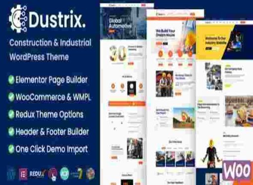 Dustrix Theme GPL Construction and Industry WordPress Theme