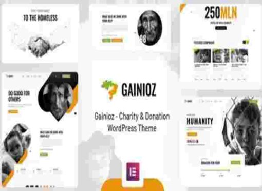 Gainioz Theme GPL Charity & Donation WordPress Theme
