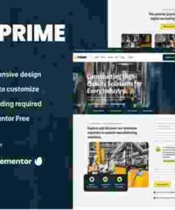 Prime Theme GPL Industrial & Manufacturing Elementor Template Kit