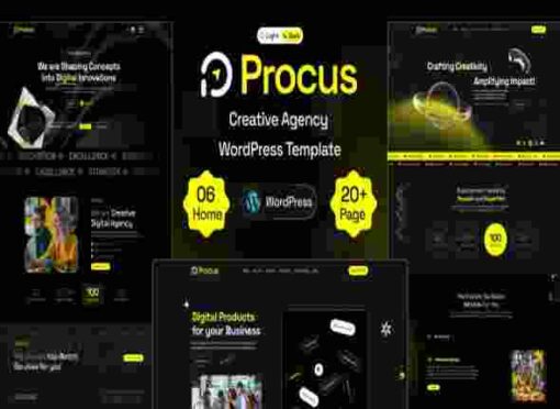 Procus Theme GPL Modern Creative Digital Agency WordPress Theme