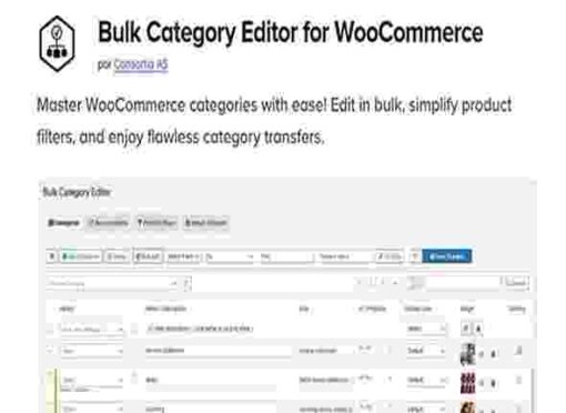 Bulk Category Editor GPL WooCommerce Plugin