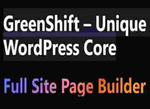 GreenShift GPL Unique WordPress Core Plugin