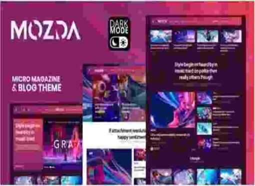 Mozda Micro Magazine & Blog Theme GPL – with Dark Mode