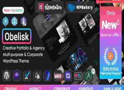 Obelisk Theme GPL Agency Portfolio & Creative WordPress Theme