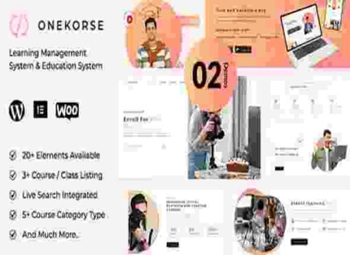 Onekorse Theme GPL LMS Education Theme