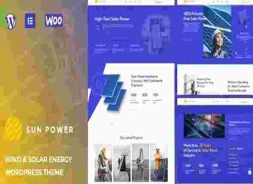SunPower Theme GPL Solar Renewable Energy Theme
