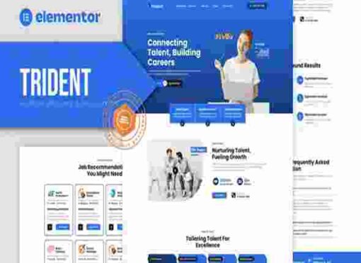 Trident HR & Recruitment Agency Elementor Template Kit GPL