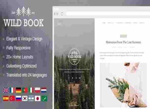 Wild Book Theme GPL Vintage & Elegant WordPress Blog Theme