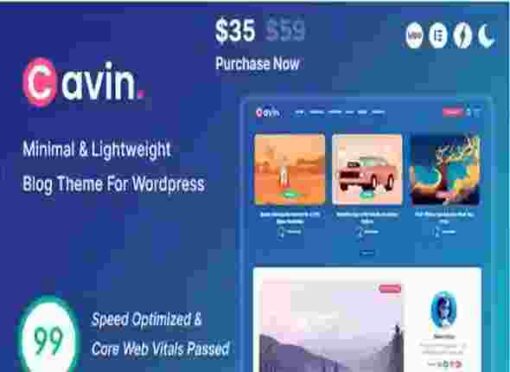 Cavin Theme GPL Minimal & Lightweight WordPress Blog Theme