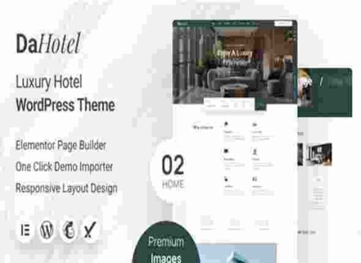 Dahotel Theme GPL Luxury Hotel WordPress Theme
