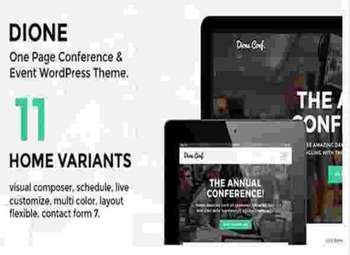 Dione Theme GPL Conference & Event WordPress Theme