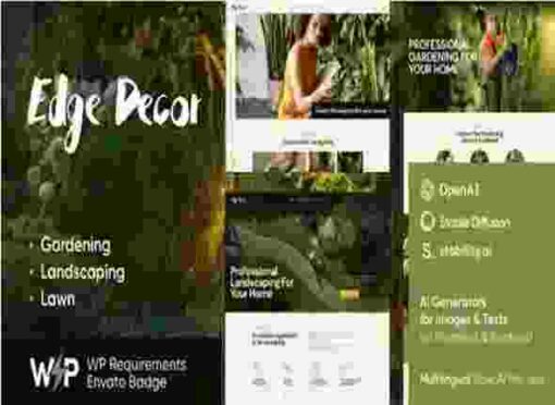 Edge Decor Theme GPL Gardening & Landscaping WordPress Theme