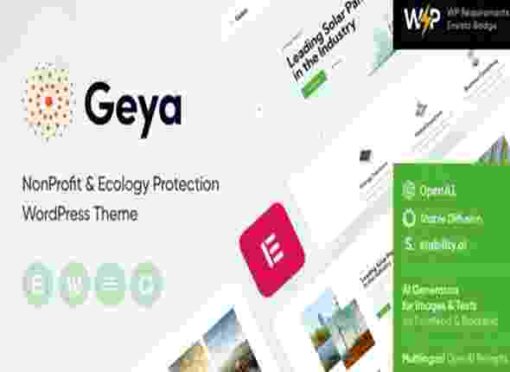 Geya Theme GPL Renewable Energy & Ecology WordPress Theme